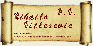 Mihailo Vitlešević vizit kartica